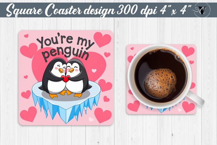Square Coasters | Valentines Day | Love Animals
