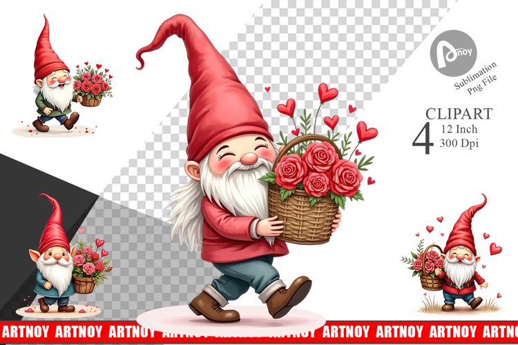 Valentine Gnome Png Image 9