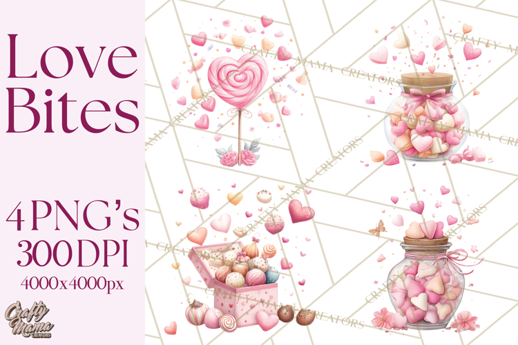 Cute Valentine Dessert Clipart PNG Cupcakes Cookie Chocolate