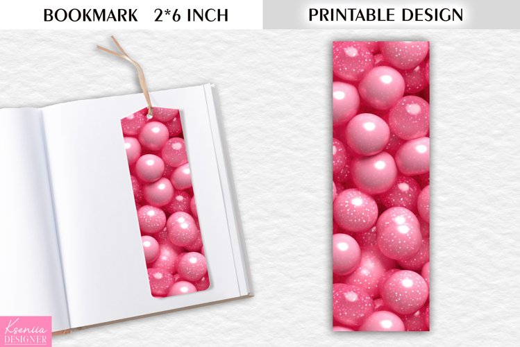 3d Balls Birthday Bookmark Printable Design