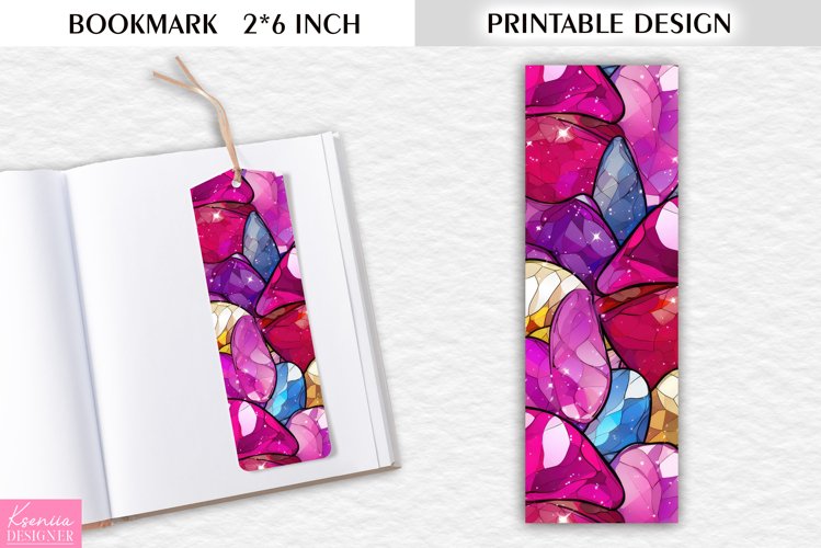 Stained Glass Birthday Bookmark Printable Design