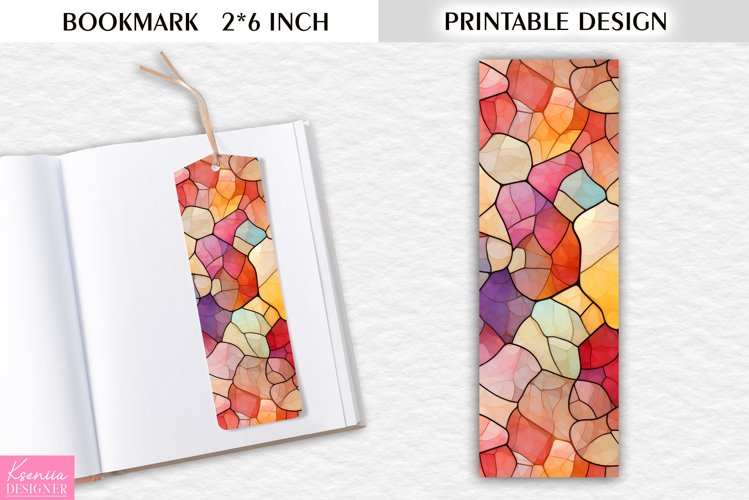 Stained Glass Valentines Day |Bookmark Printable Design