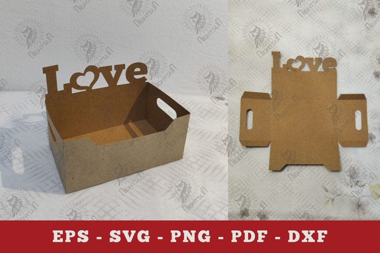 Love Box Display Papercut SVG