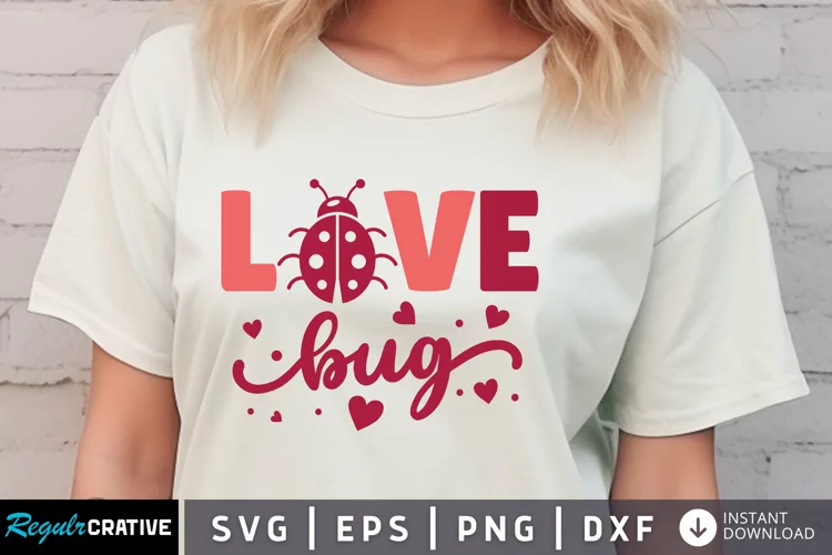 Love Bug SVG, Valentine's Day SVG Design
