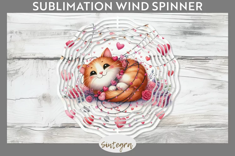 Love Cat v15 Wind Spinner Sublimation