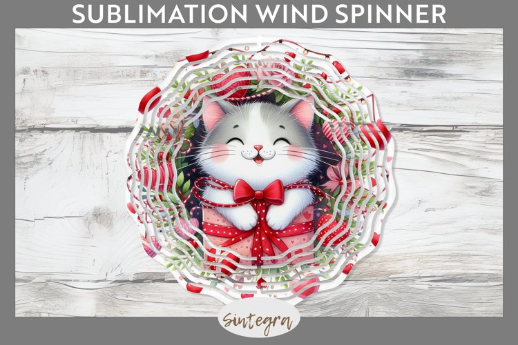 Love Cat v16 Wind Spinner Sublimation example image 1