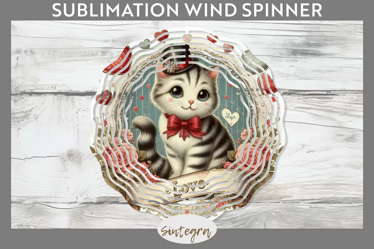 Love Cat v3 Wind Spinner Sublimation
