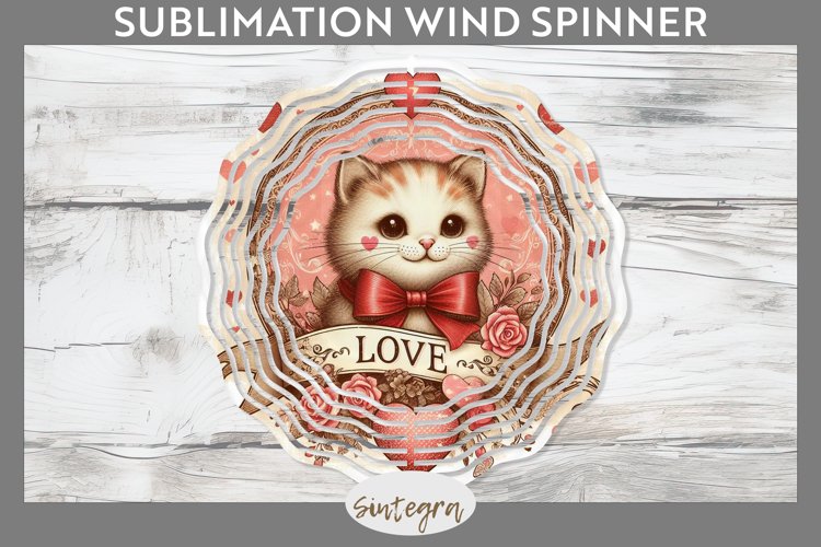 Love Cat v4 Wind Spinner Sublimation example image 1
