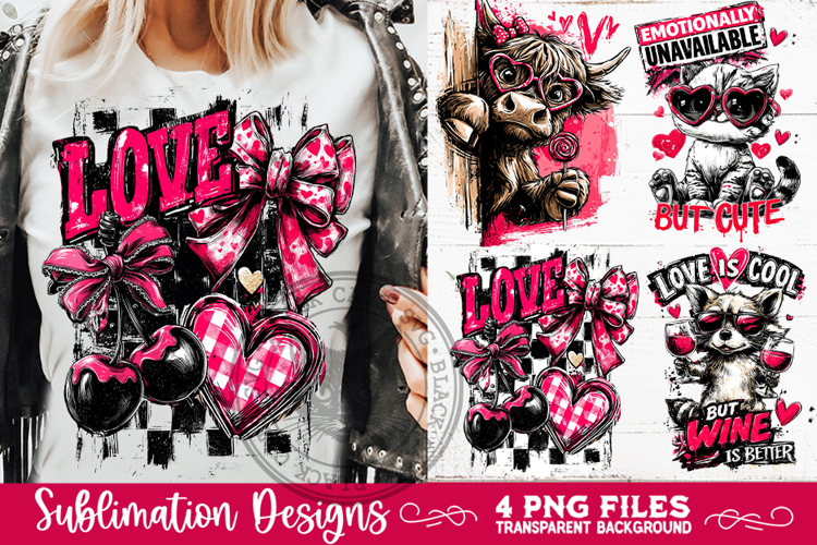 Sarcastic Valentine PNG Funny Sublimation 4 Designs