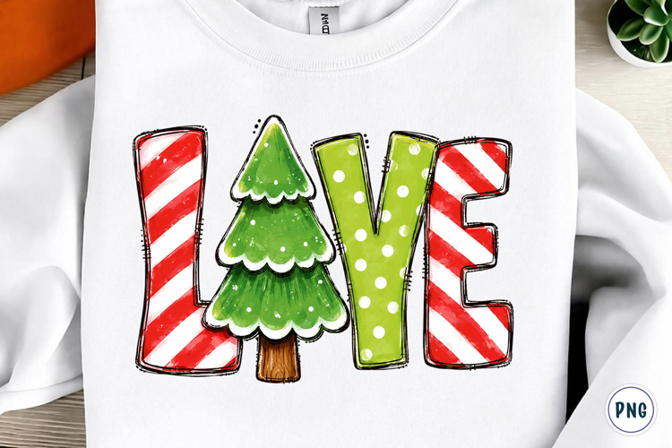Love Christmas Sublimation PNG