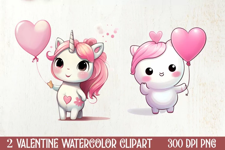 Unicorn Valentine Clipart Sublimation, Christmas Clipart