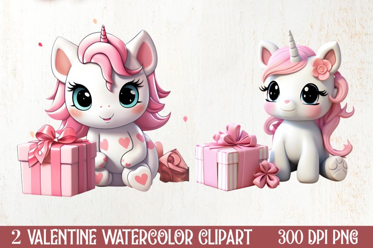 Unicorn Valentine Clipart Sublimation, Christmas Clipart