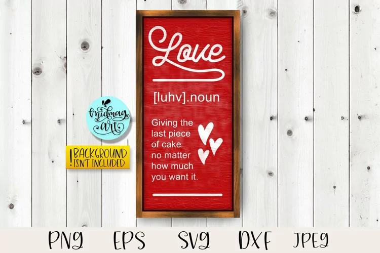 Love definition sign svg, Valentine sign svg