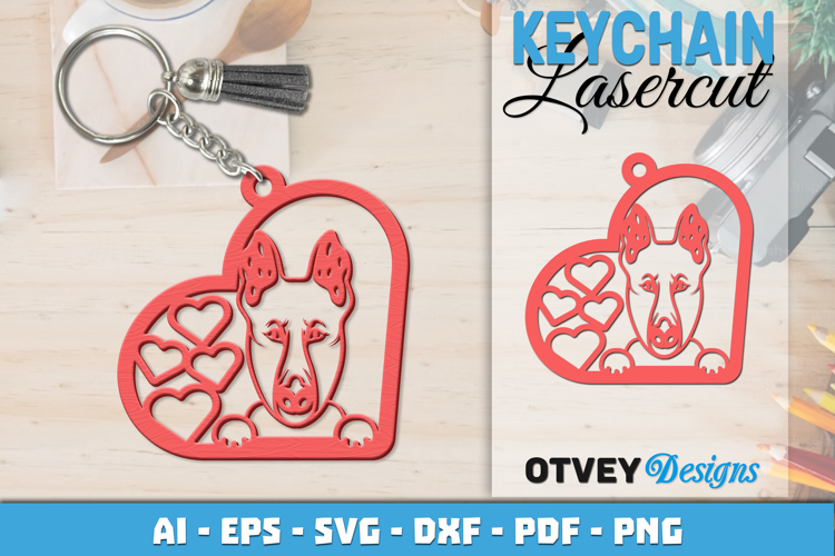 Love Dog Keychain | Laser Cut Pet Lover
