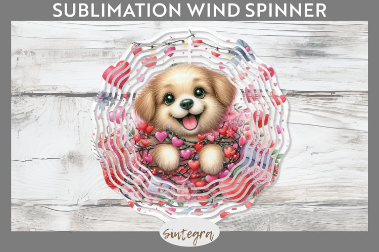 Love Dog v1 Wind Spinner Sublimation example image 1
