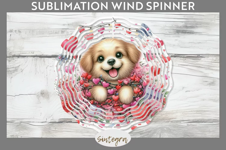 Love Dog v1 Wind Spinner Sublimation