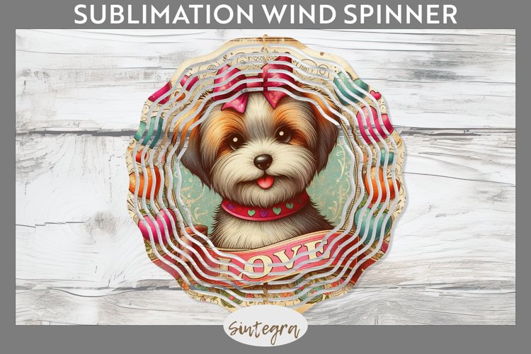 Love Dog v11 Wind Spinner Sublimation example image 1