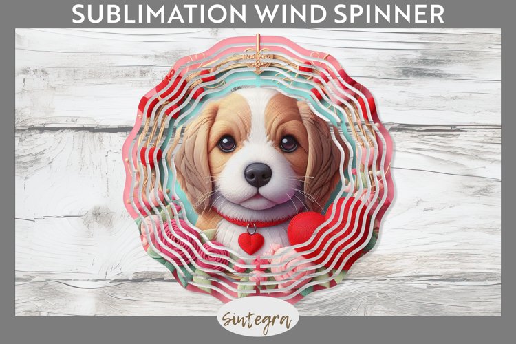 Love Dog v12 Wind Spinner Sublimation example image 1