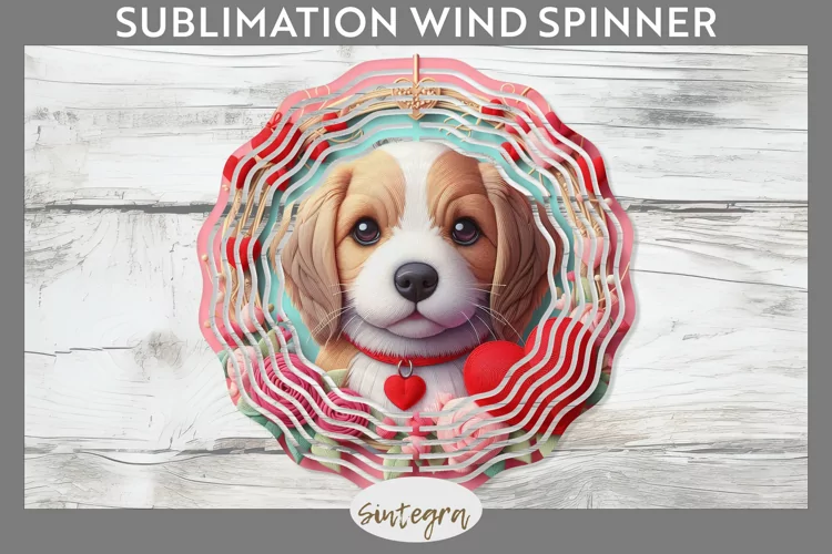 Love Dog v12 Wind Spinner Sublimation