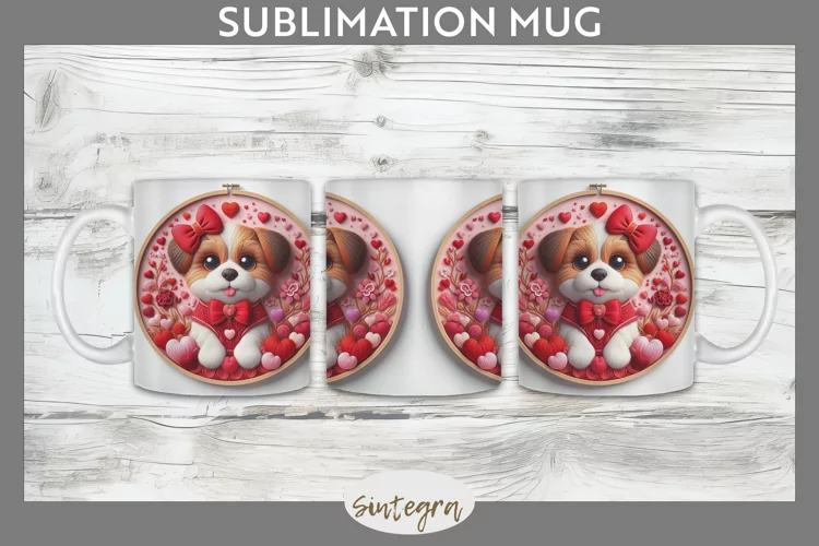 Love Dog v14 Mug Wrap Sublimation