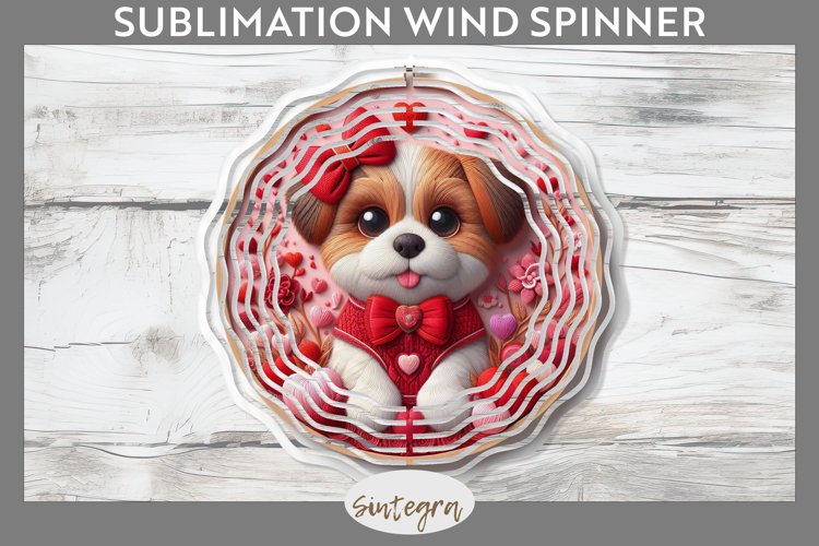 Love Dog v14 Wind Spinner Sublimation example image 1
