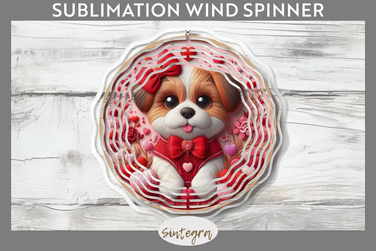 Love Dog v14 Wind Spinner Sublimation