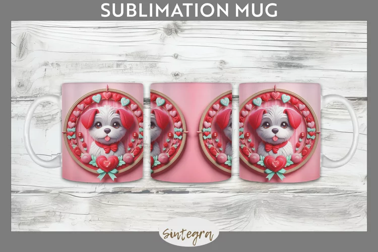 Love Dog v15 Mug Wrap Sublimation