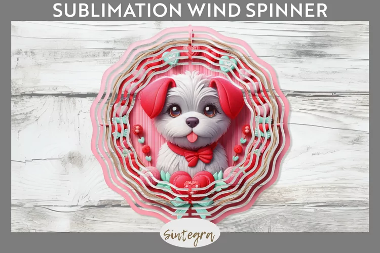 Love Dog v15 Wind Spinner Sublimation