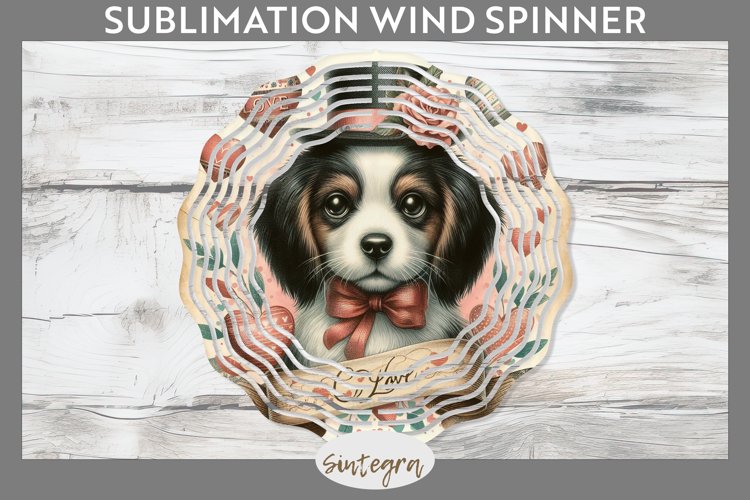 Love Dog v16 Wind Spinner Sublimation example image 1