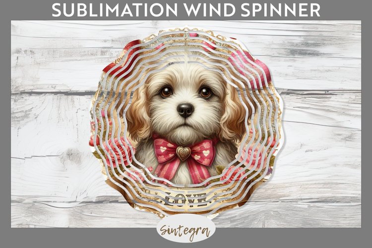 Love Dog v17 Wind Spinner Sublimation example image 1