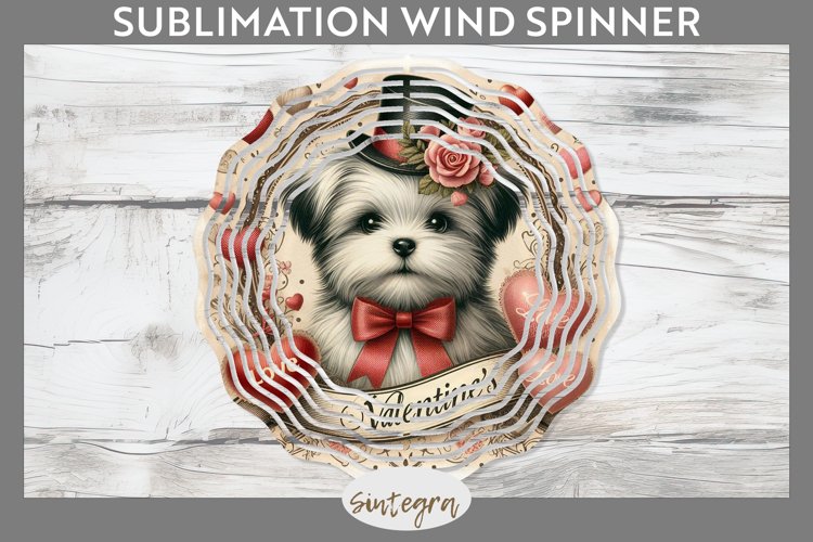 Love Dog v18 Wind Spinner Sublimation example image 1