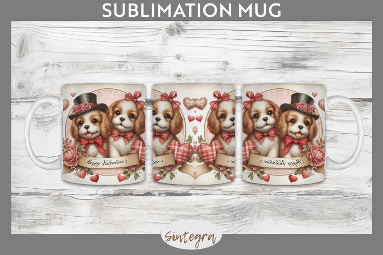 Love Dog v19 Mug Wrap Sublimation example image 1