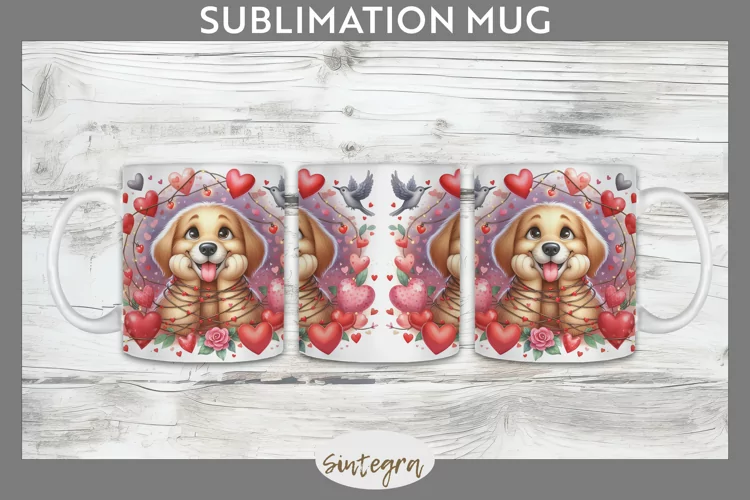 Love Dog v2 Mug Wrap Sublimation