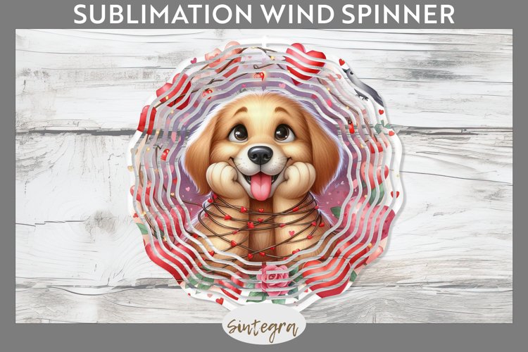 Love Dog v2 Wind Spinner Sublimation example image 1