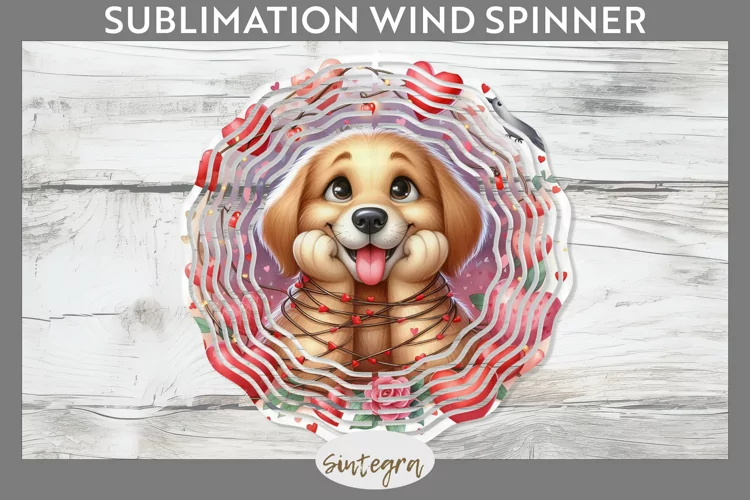 Love Dog v2 Wind Spinner Sublimation