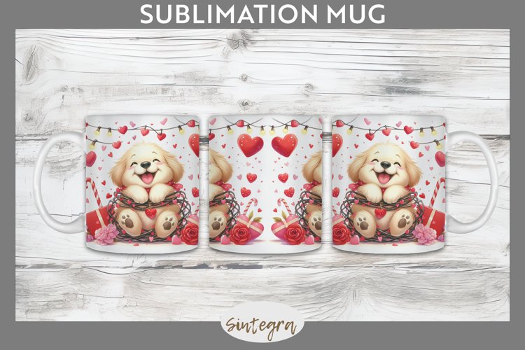 Love Dog v3 Mug Wrap Sublimation example image 1