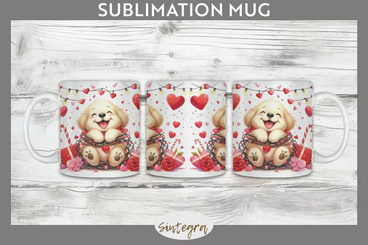 Love Dog v3 Mug Wrap Sublimation