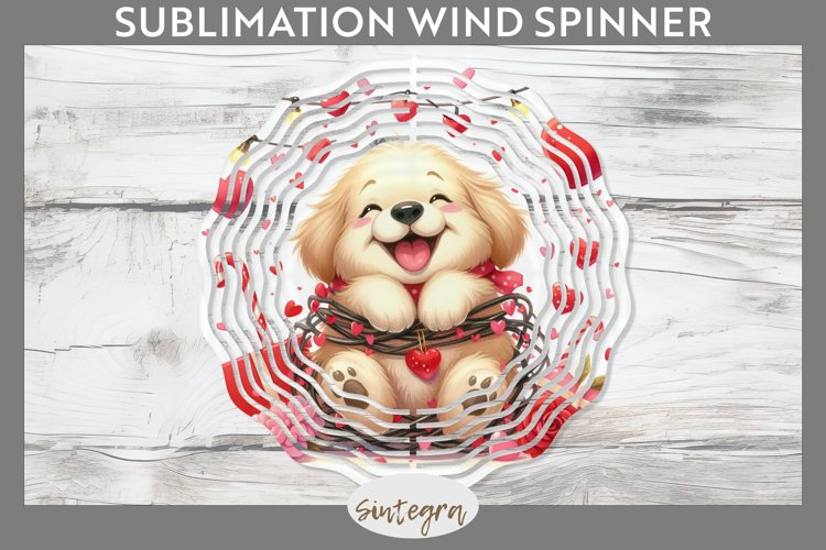 Love Dog v3 Wind Spinner Sublimation example image 1