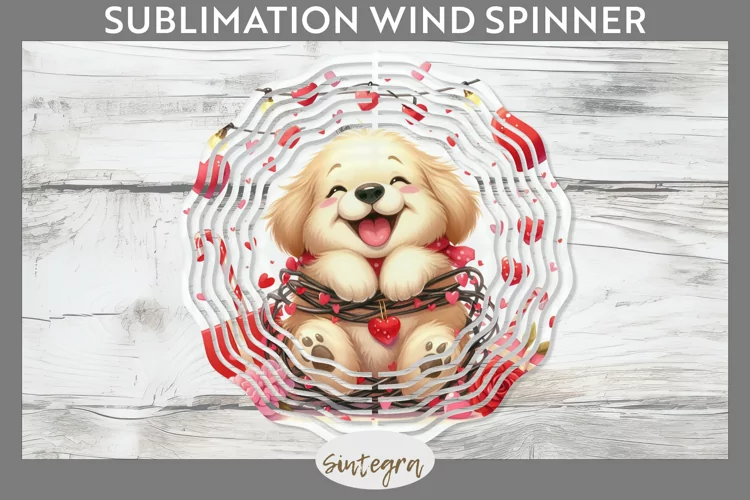 Love Dog v3 Wind Spinner Sublimation