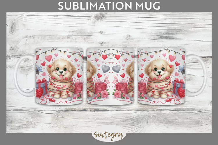 Love Dog v4 Mug Wrap Sublimation