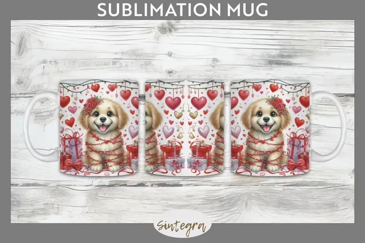 Love Dog v5 Mug Wrap Sublimation