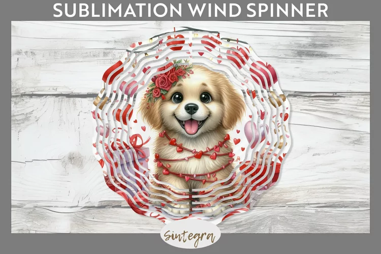 Love Dog v5 Wind Spinner Sublimation