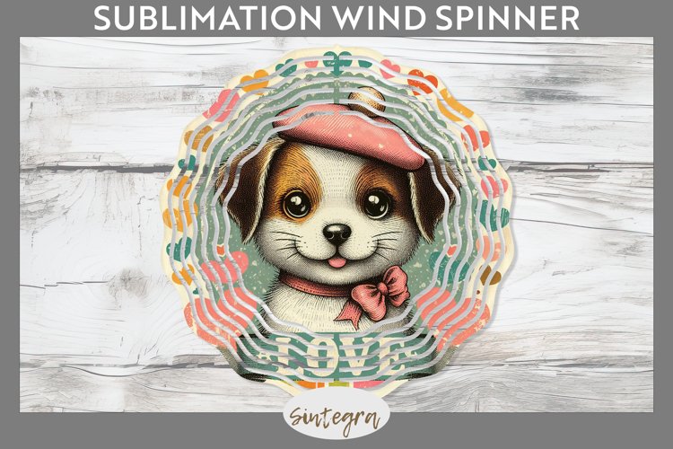 Love Dog v7 Wind Spinner Sublimation example image 1