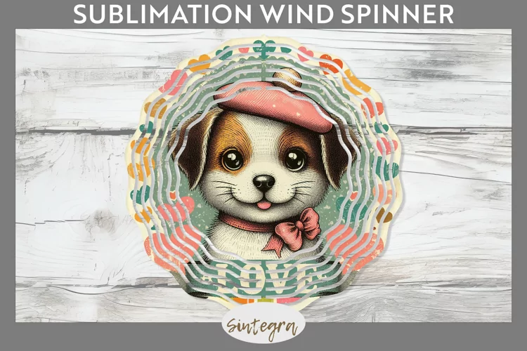 Love Dog v7 Wind Spinner Sublimation