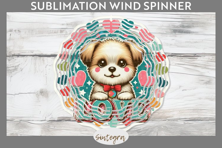 Love Dog v8 Wind Spinner Sublimation example image 1