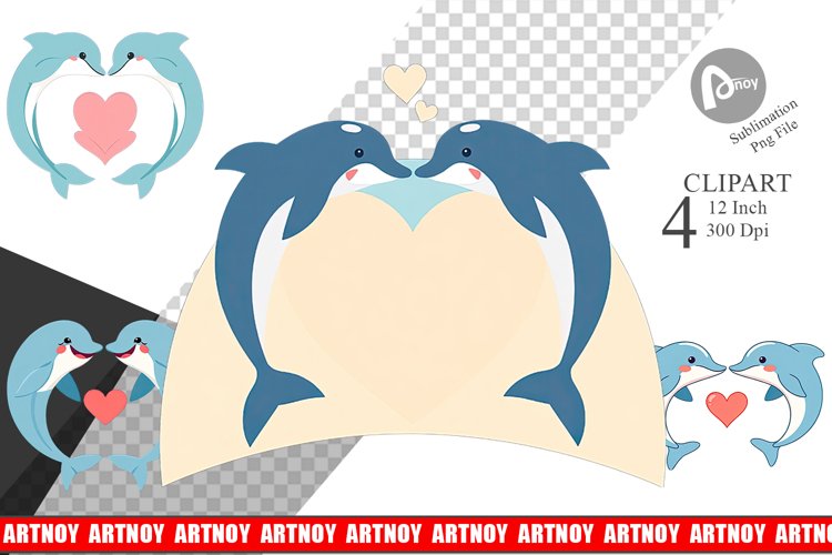 Clipart Love Dolphin
