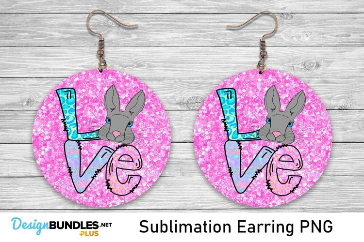 Sublimation Easter Love Earrings - Sublimation Earring PNG