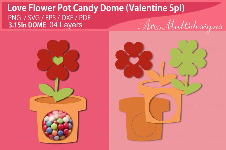 Flower Pot candy dome