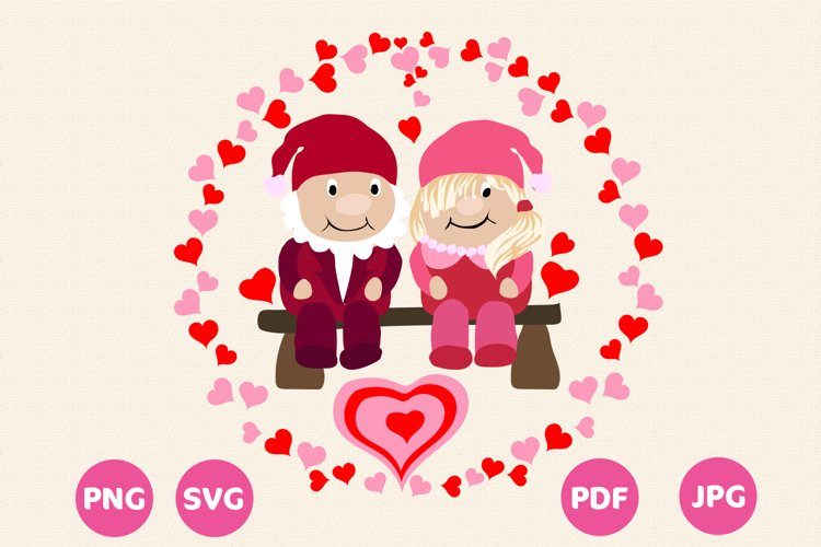 A girl and a guy are a pair of dwarfs