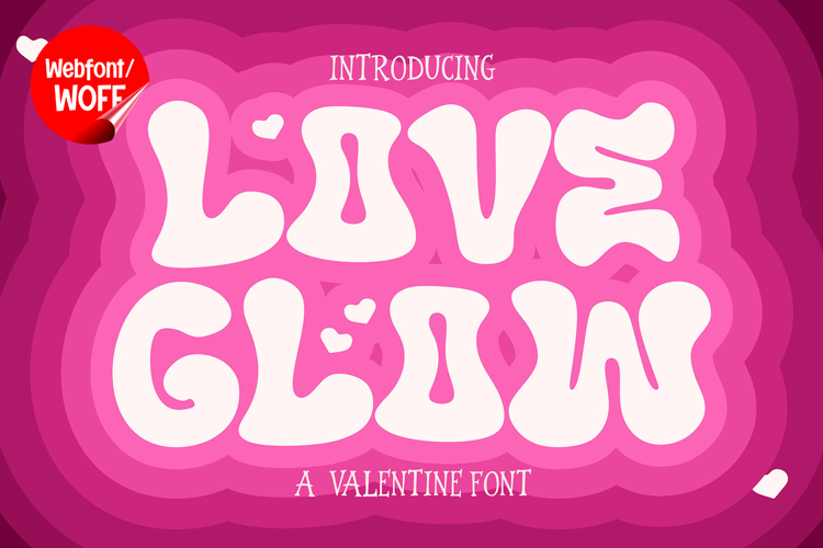 Love Glow | Cute Valentine Webfont for Romantic Websites